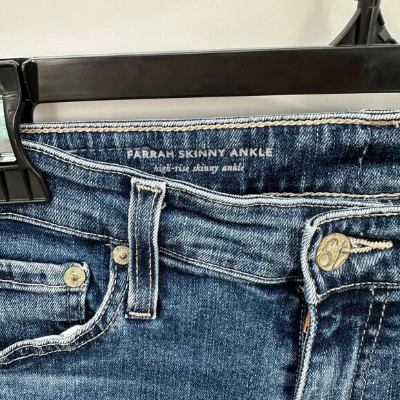 AG DENIM Farrah Skinny Ankle High Rise Skinny Denim Jean in 12 Year Fluid // 27 - Picture 6 of 14